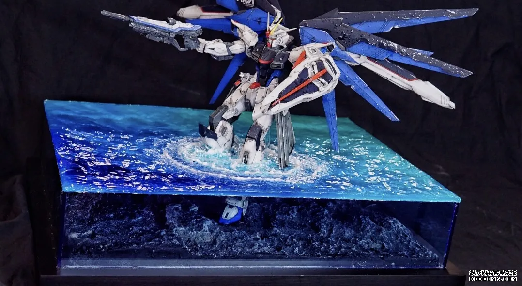 模玩控：自由高達水中場景場景模型，水波紋很(圖2)