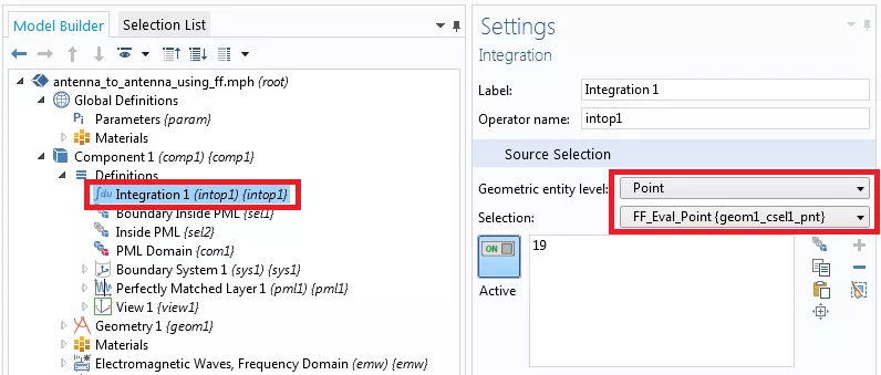 如何在仿真模型中耦合輻射天線和接收天線(圖7)