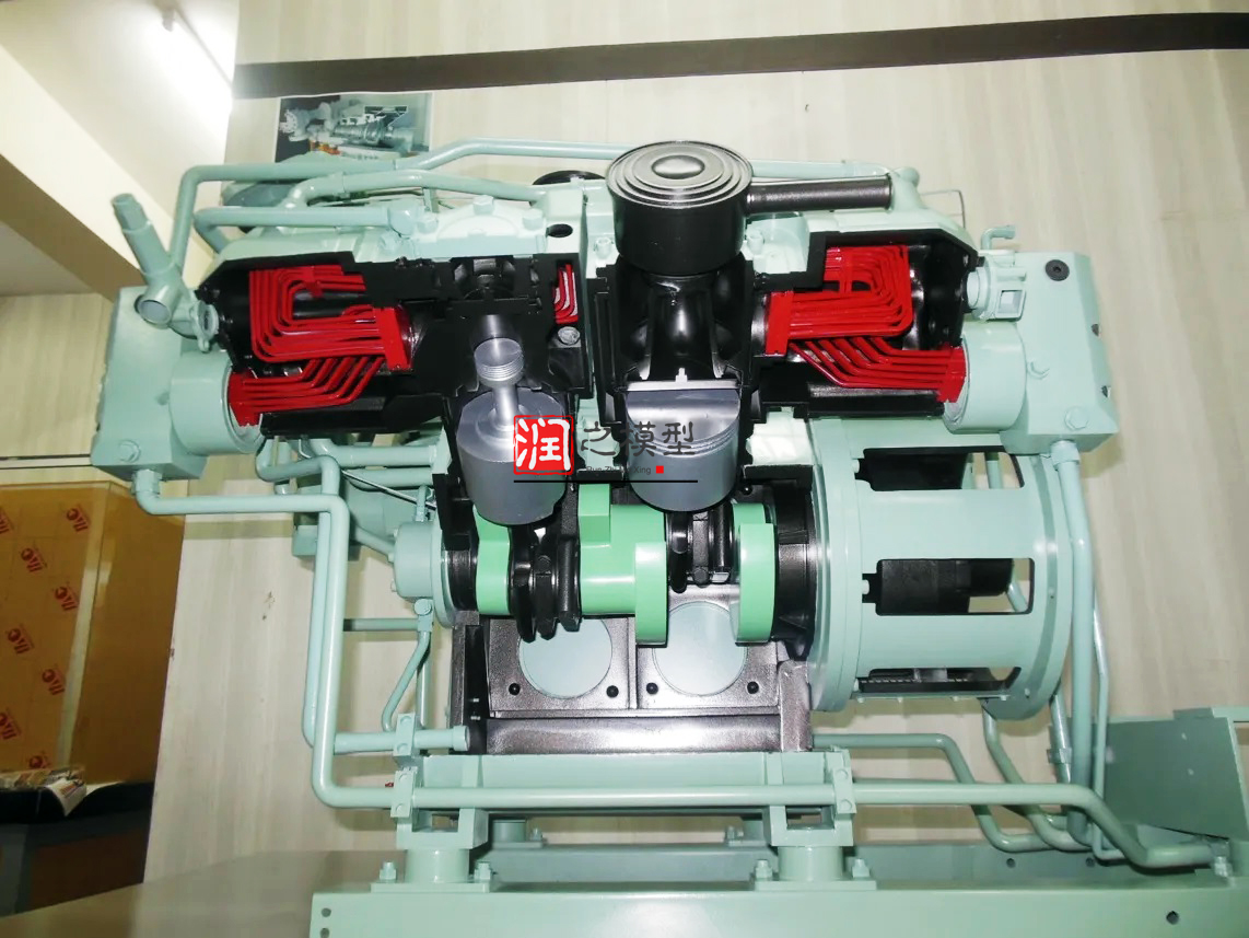 1 ： 2.5 工業壓縮機剖麵模型